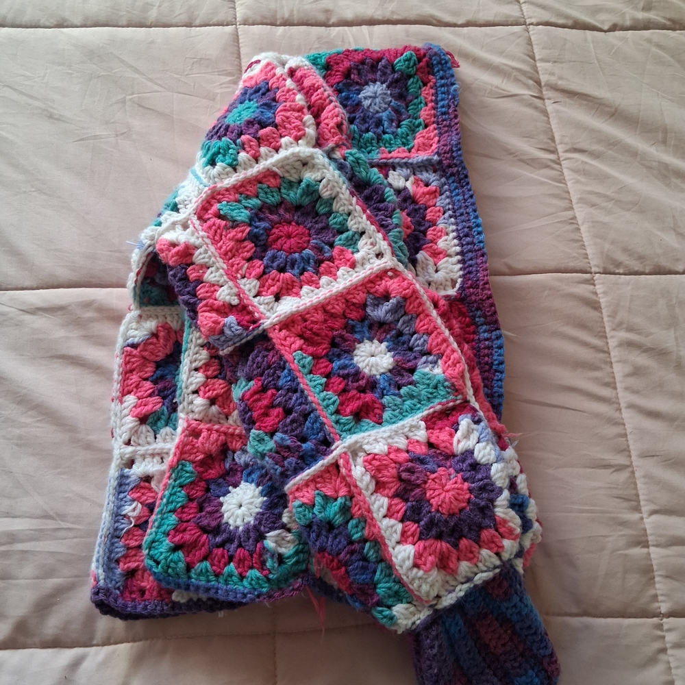 Vibrant Crochet Patchwork Jacket NWT - image 3